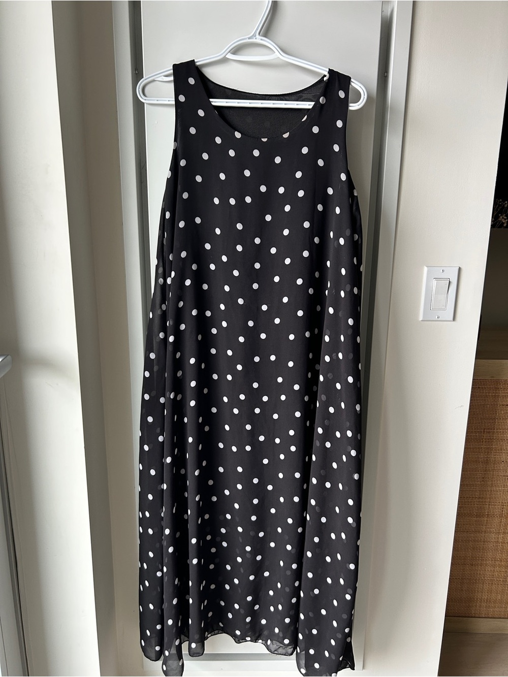 Black Polka Dot Maxi Dress